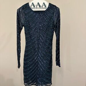 Elegant Black Sequin Dress